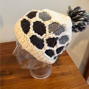 Mad Bomber Cozy Knit Pom-Pom Hat - Cream, Black, Gray
